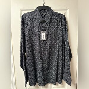 Men Murano Slim Fit Long Sleeve Button Up Shirt Size XL